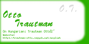 otto trautman business card